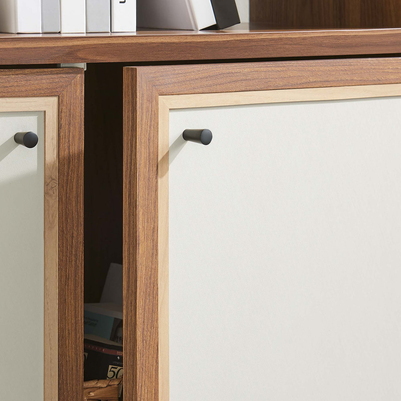 Embria 4-Shelf Bookcase, Walnut