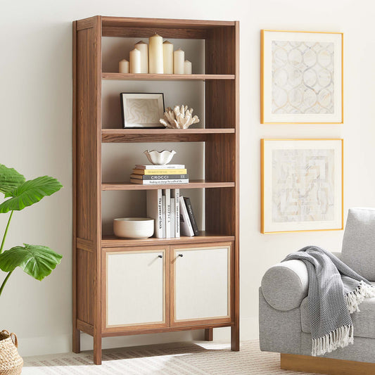 Embria 4-Shelf Bookcase, Walnut