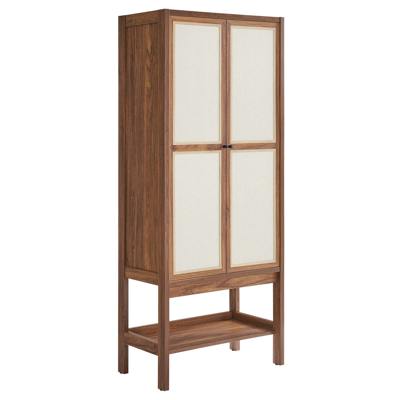 Embria Tall Standing Storage Cabinet, Walnut