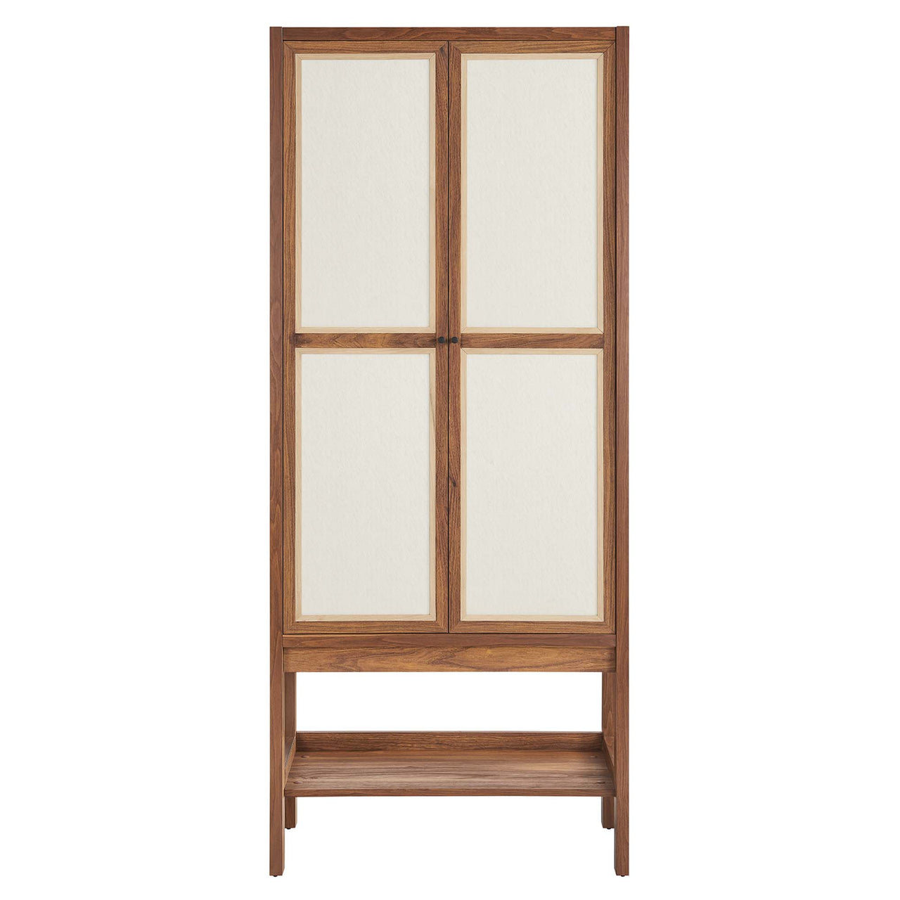 Embria Tall Standing Storage Cabinet, Walnut