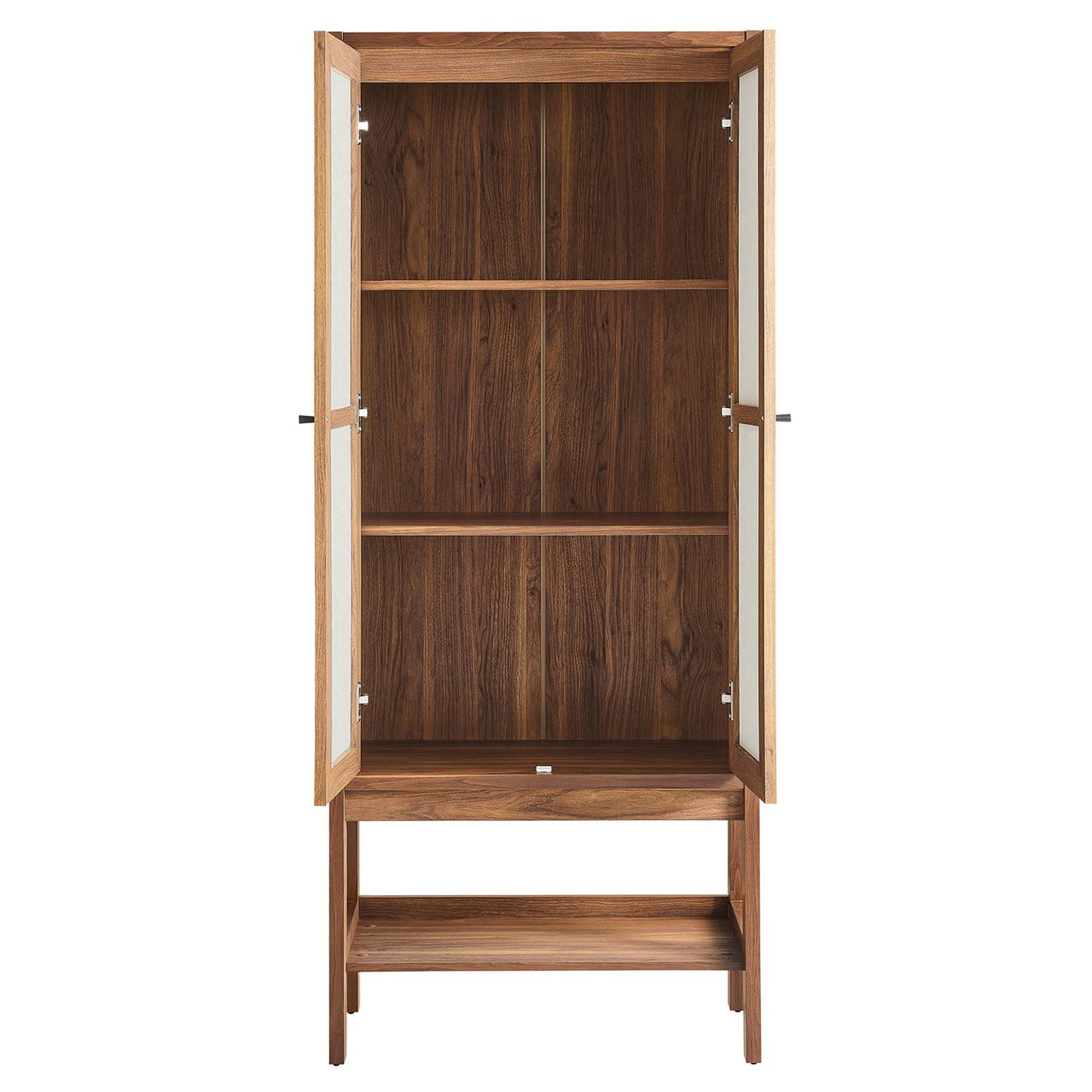 Embria Tall Standing Storage Cabinet, Walnut