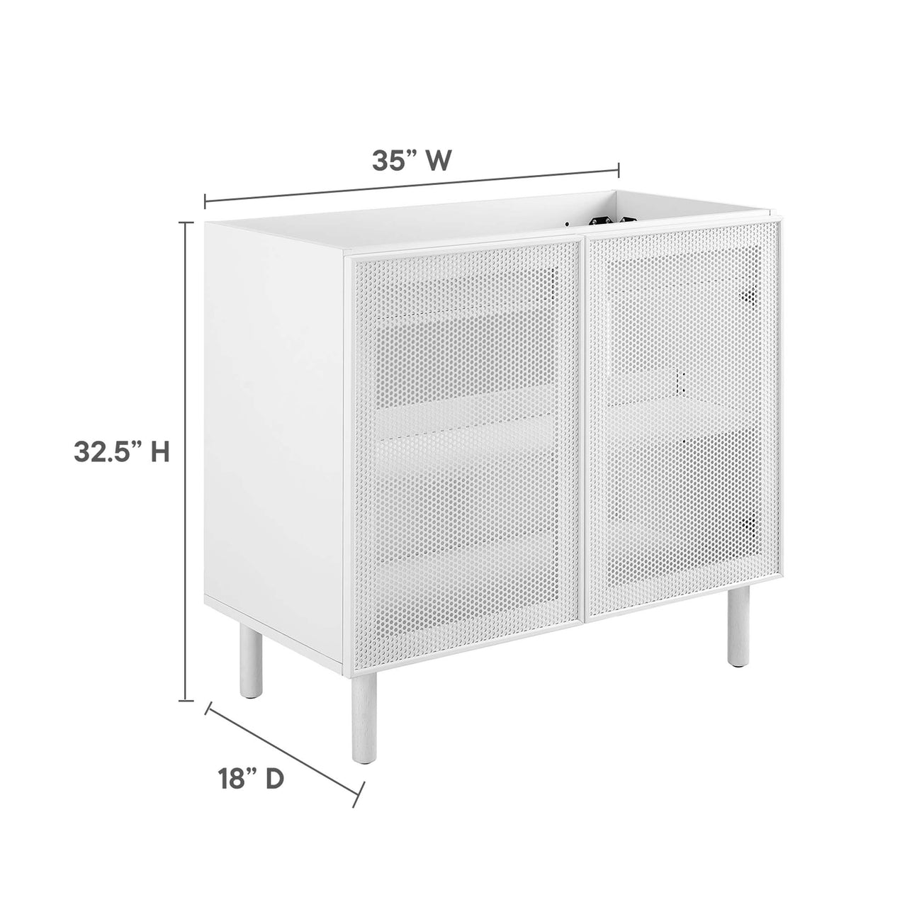 Kayatan Vanity Base with Storage, Large, White