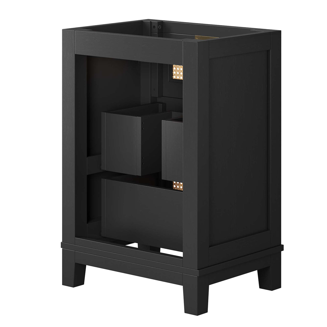 Mahoni Vanity Base with Storage, Small, Black