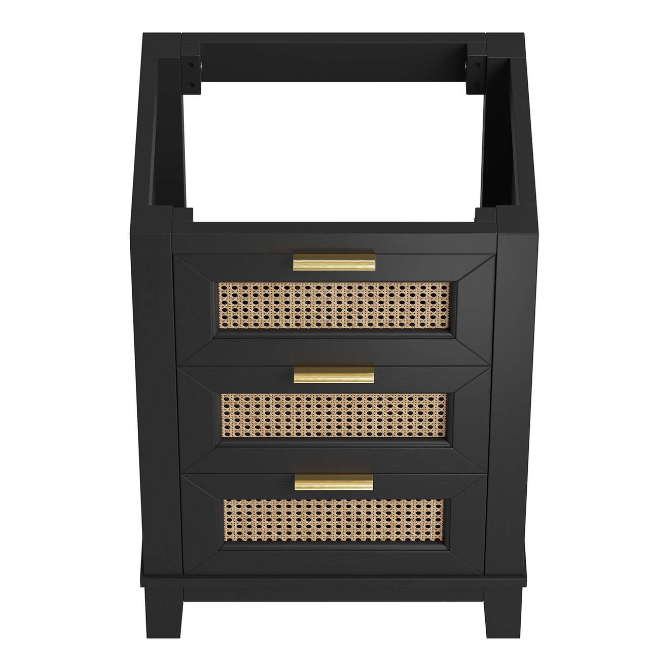 Mahoni Vanity Base with Storage, Small, Black