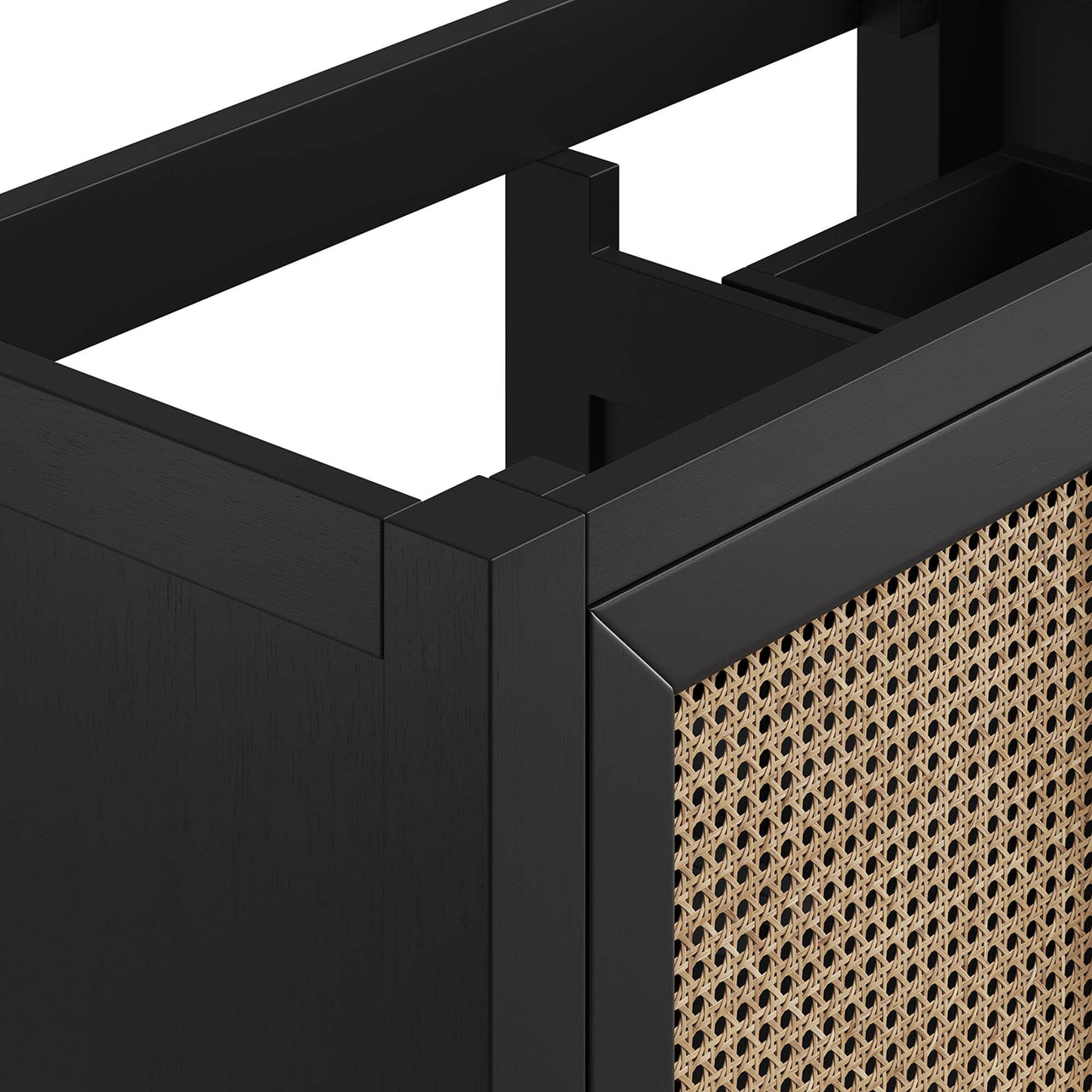 Mahoni Vanity Base with Storage, Large, Black