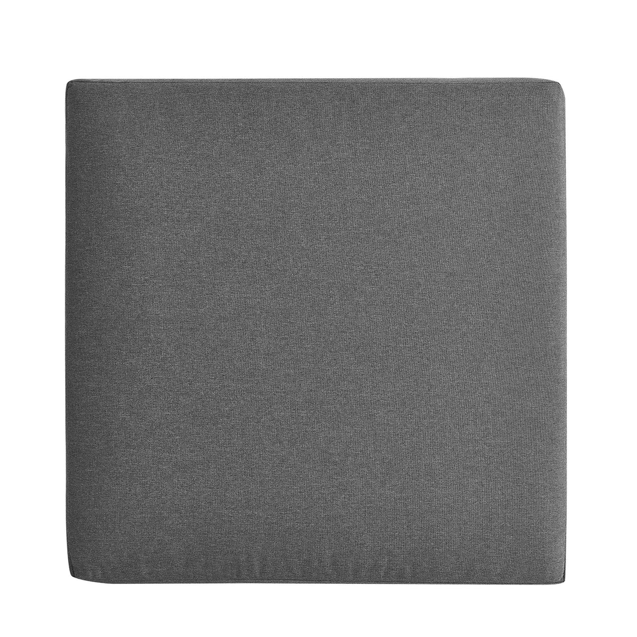 Tahlor Alfresco Powder-Coated Aluminum Ottoman | Outdoor Modular Sectional Component, Gray & Charcoal