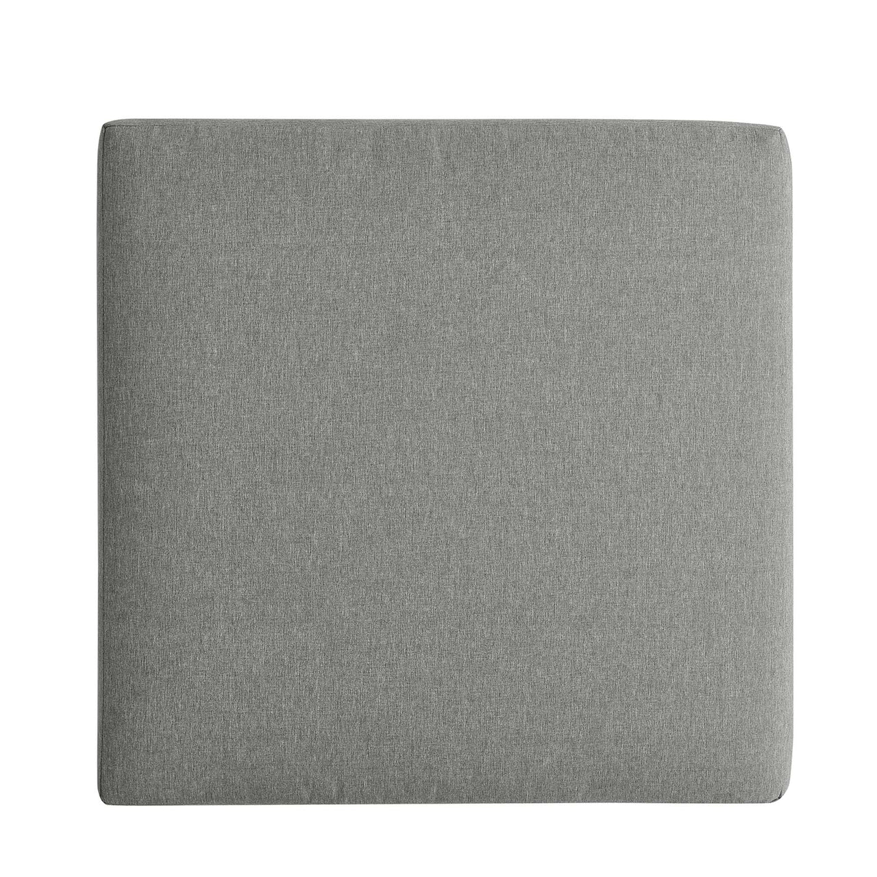 Tahlor Alfresco Powder-Coated Aluminum Ottoman | Outdoor Modular Sectional Component, Gray
