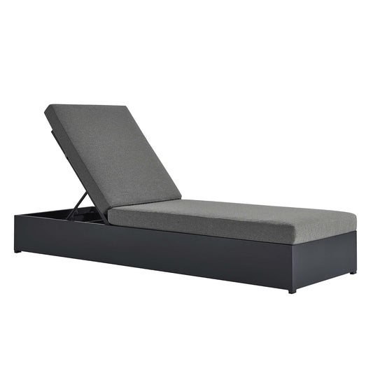 Tahlor Alfresco Powder-Coated Aluminum Chaise Lounge Chair, Gray & Charcoal