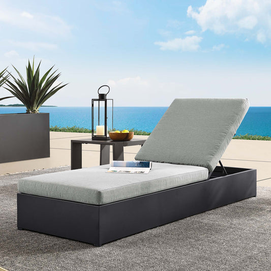 Tahlor Alfresco Powder-Coated Aluminum Chaise Lounge Chair, Gray
