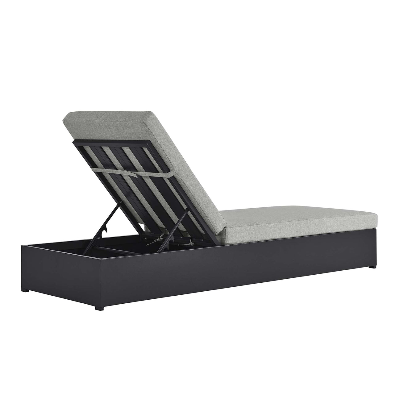 Tahlor Alfresco Powder-Coated Aluminum Chaise Lounge Chair, Gray