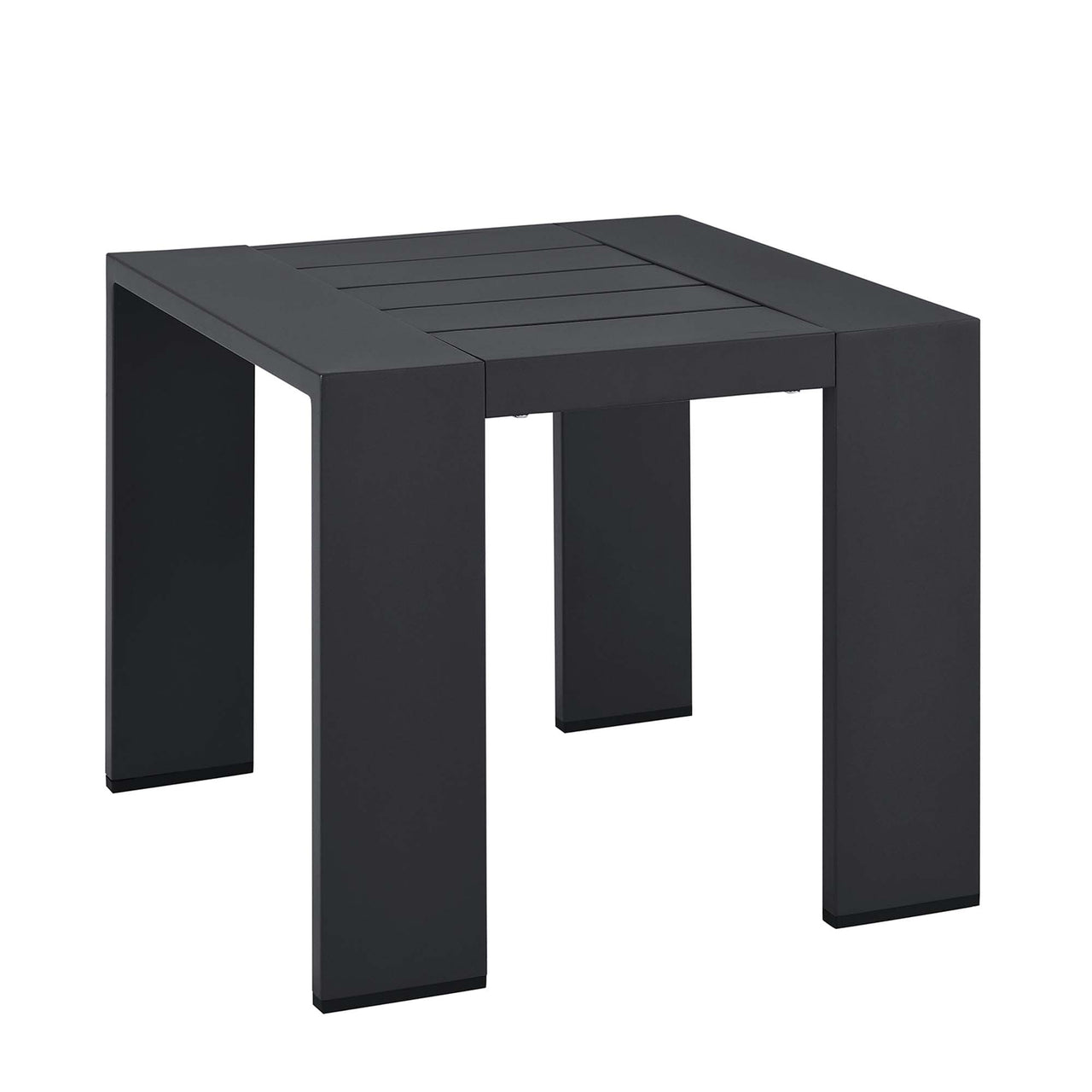 Tahlor Alfresco Powder-Coated Aluminum End Table, Gray