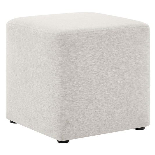 Calyx Square Pouf, Small, Ivory