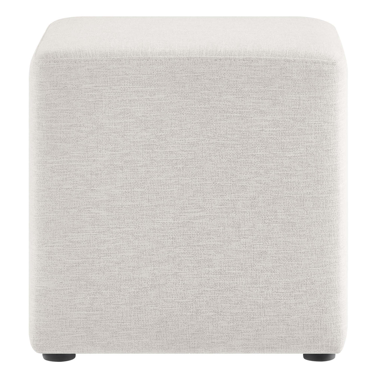 Calyx Square Pouf, Small, Ivory