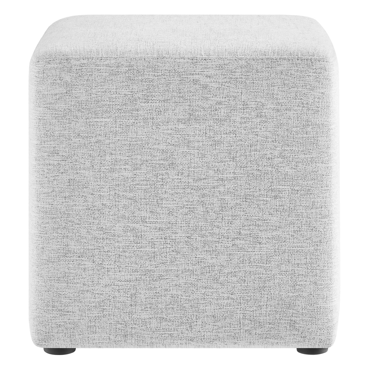 Calyx Square Pouf, Small, Light Gray