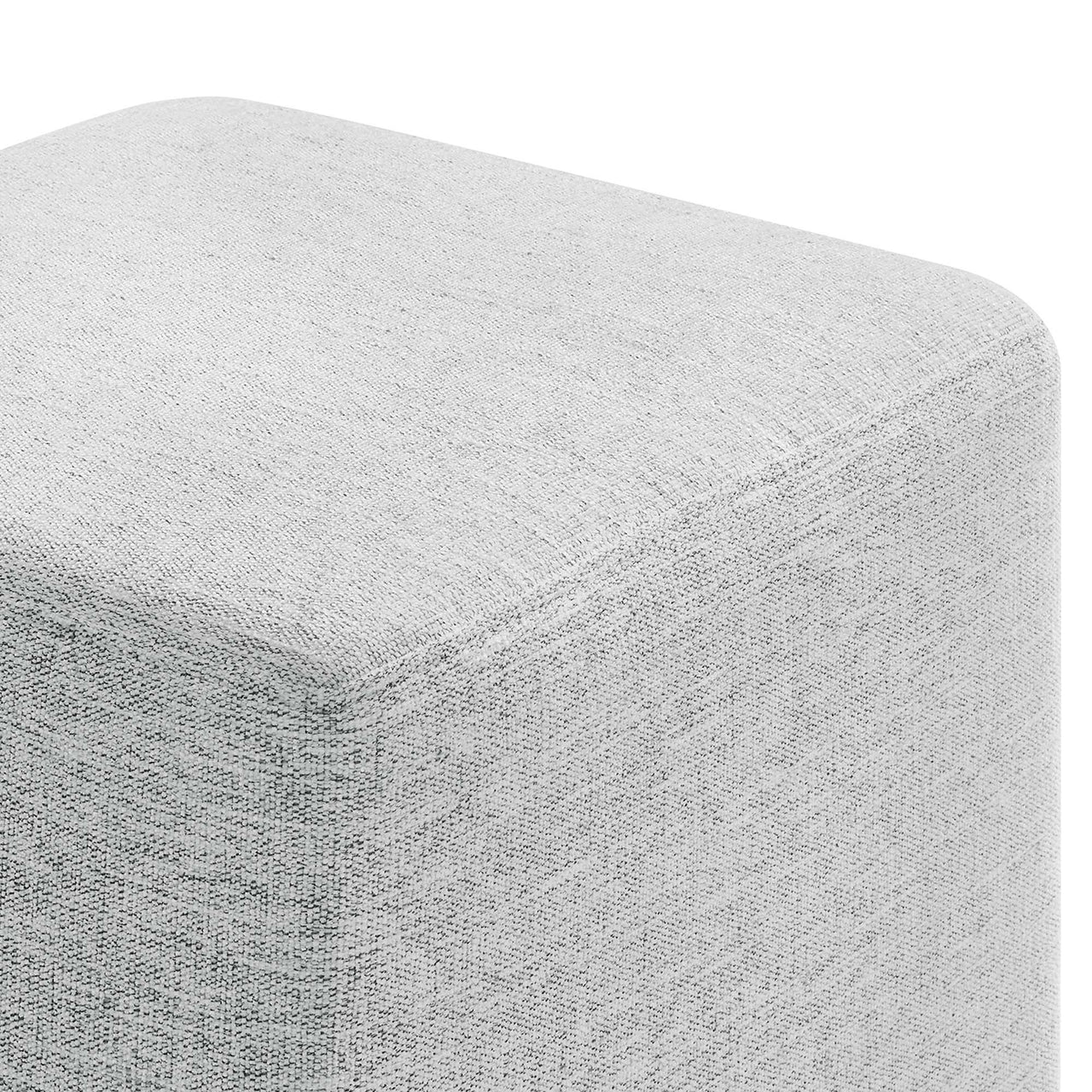 Calyx Square Pouf, Small, Light Gray