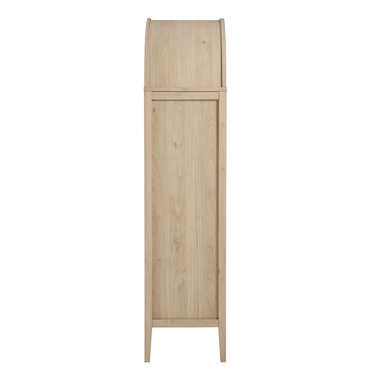 Althene Tall Rounded Display Cabinet, Light Oak