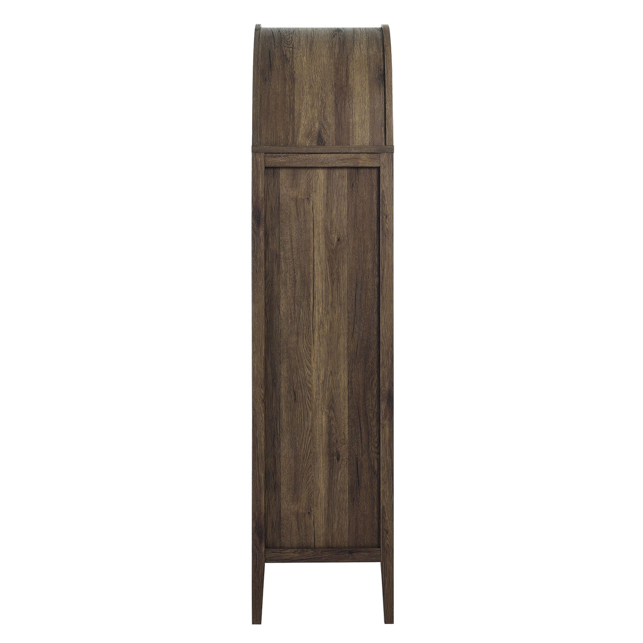 Althene Tall Rounded Display Cabinet, Walnut & Cream