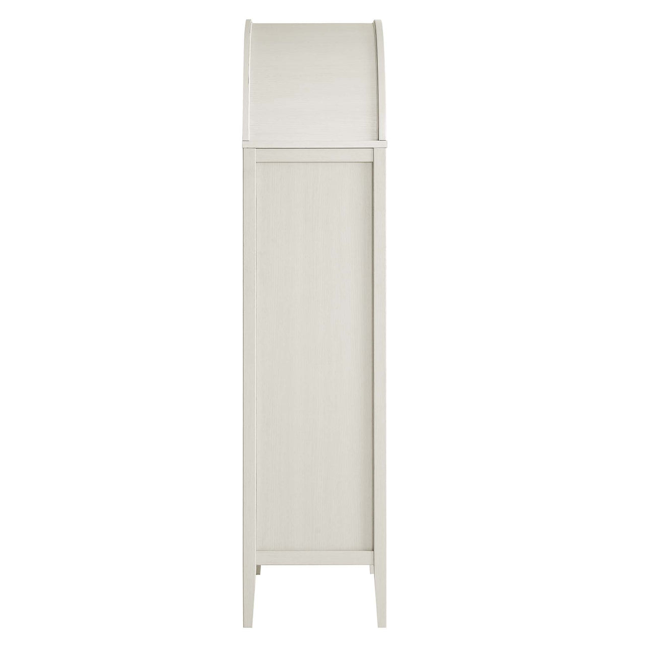 Althene Tall Rounded Display Cabinet, White & Oak