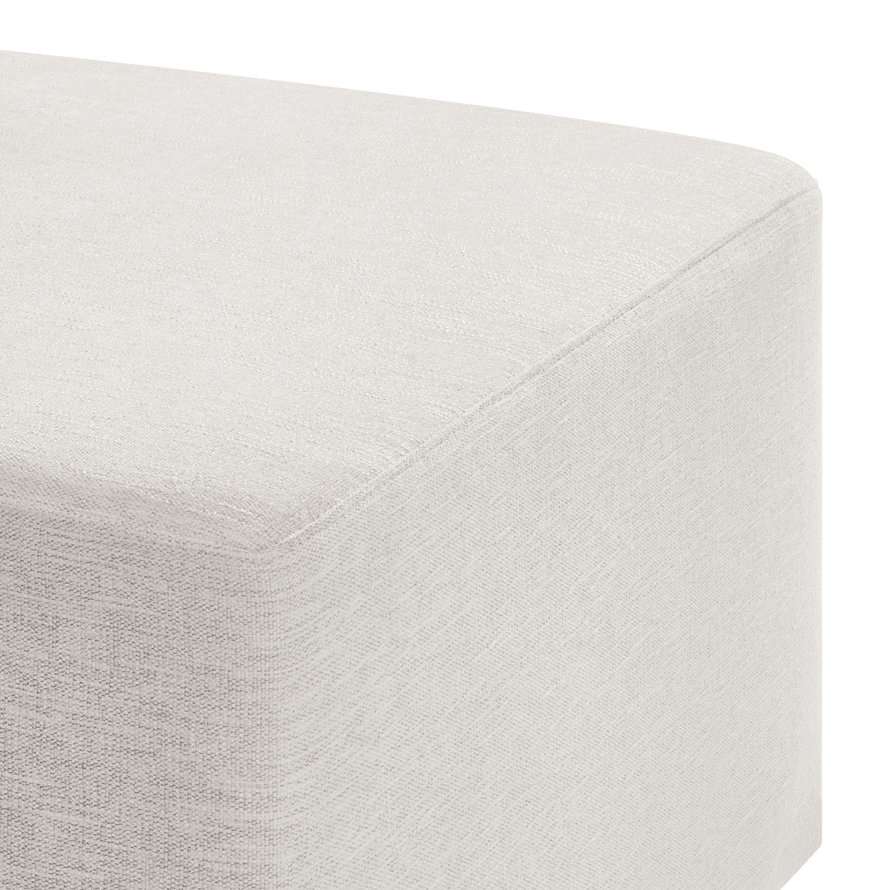 Calyx Square Pouf, Large, Ivory