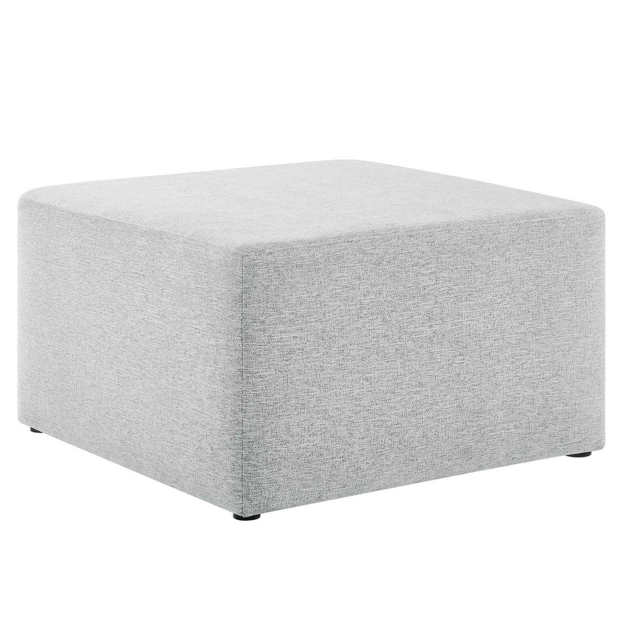 Calyx Square Pouf, Large, Light Gray