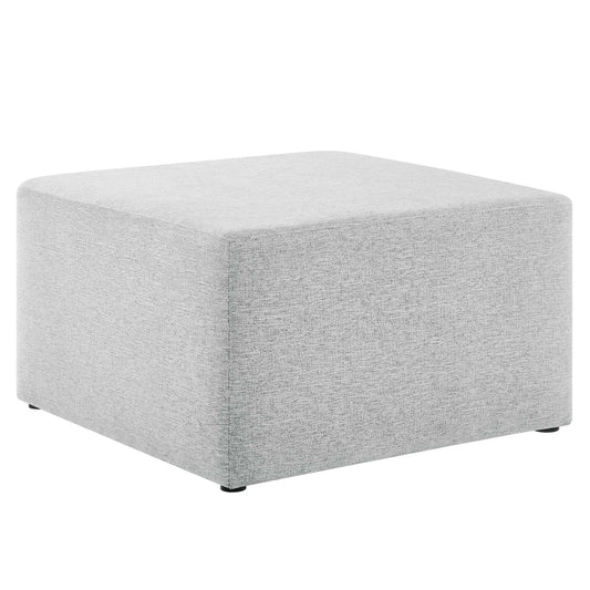 Calyx Square Pouf, Large, Light Gray