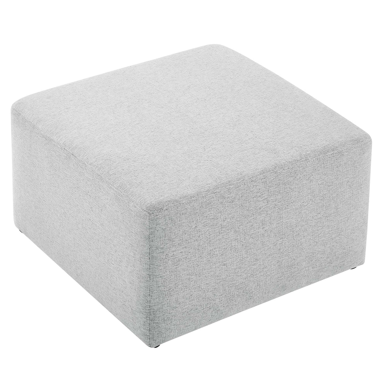 Calyx Square Pouf, Large, Light Gray