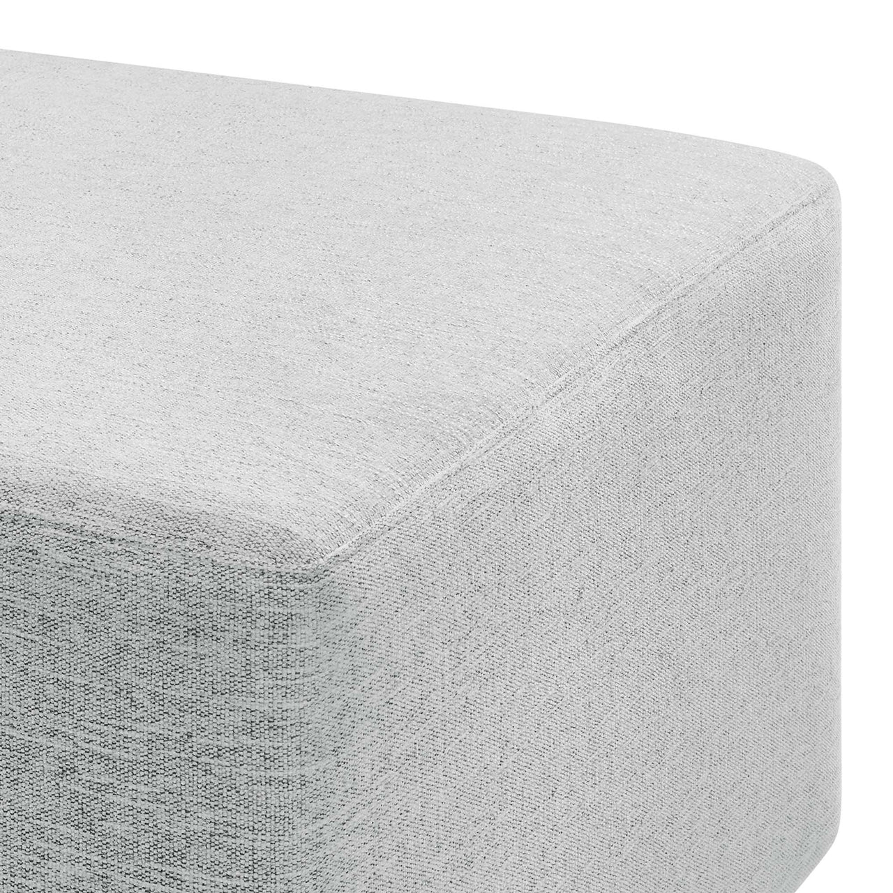 Calyx Square Pouf, Large, Light Gray