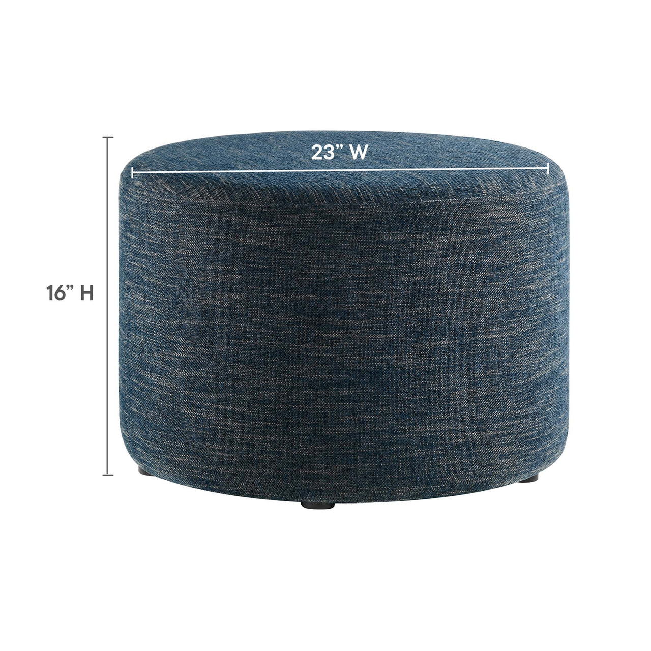 Calyx Round Pouf, Small, Azure