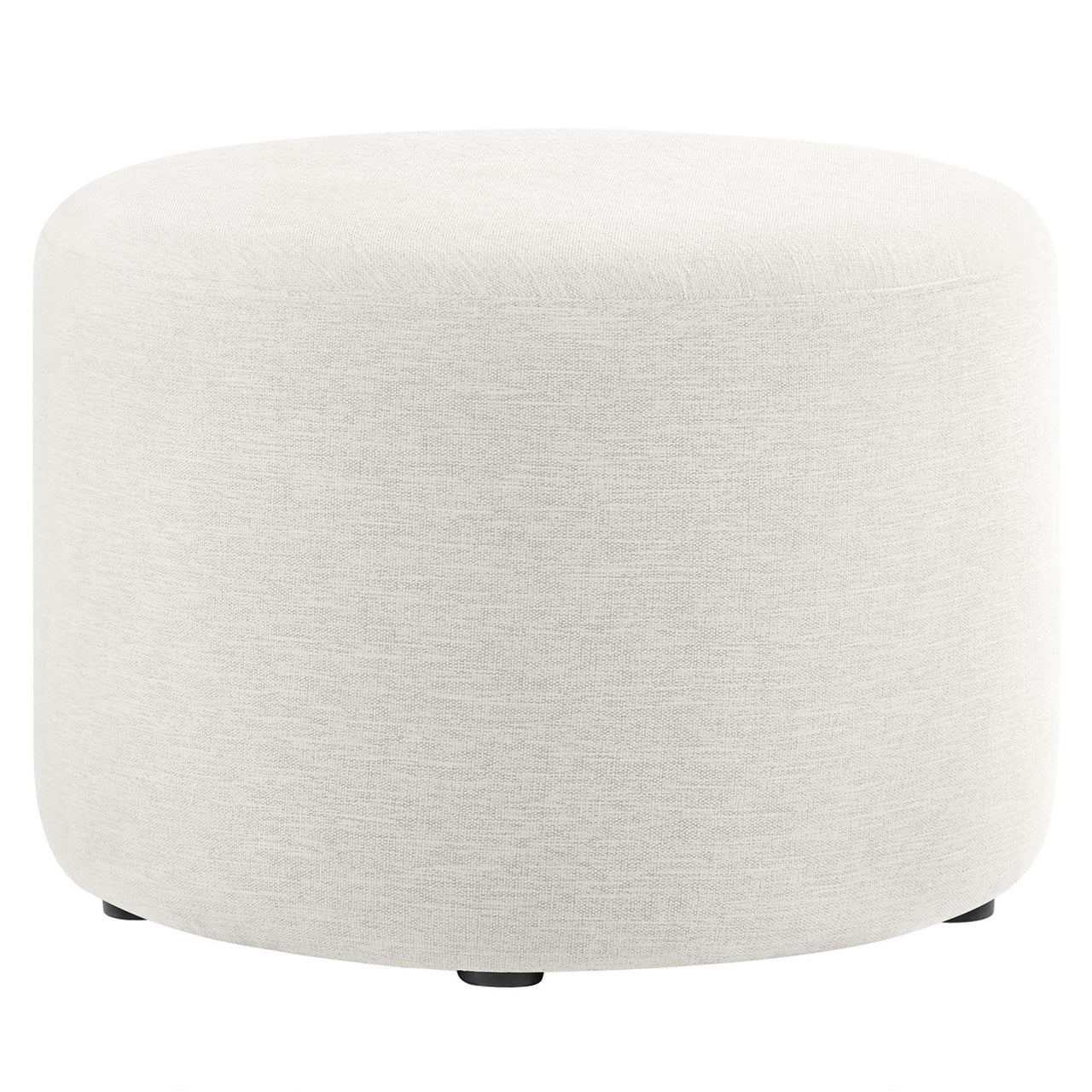 Calyx Round Pouf, Small, Ivory