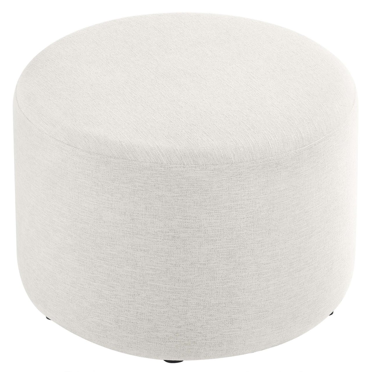 Calyx Round Pouf, Small, Ivory