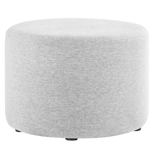 Calyx Round Pouf, Small, Light Gray