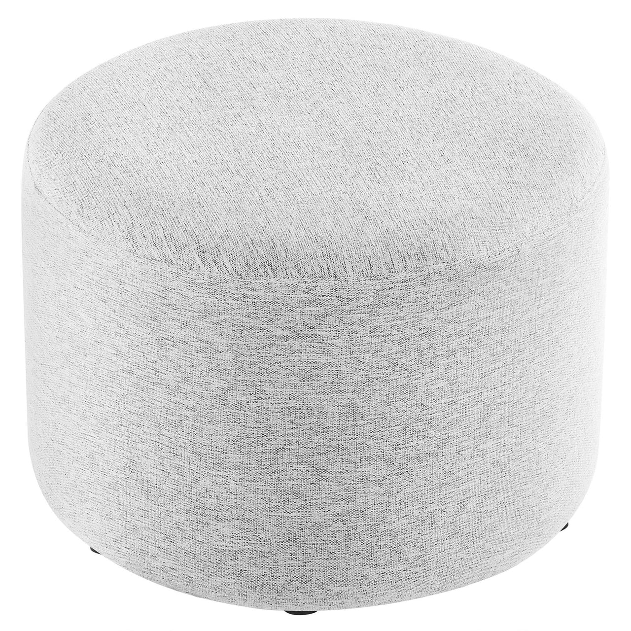 Calyx Round Pouf, Small, Light Gray