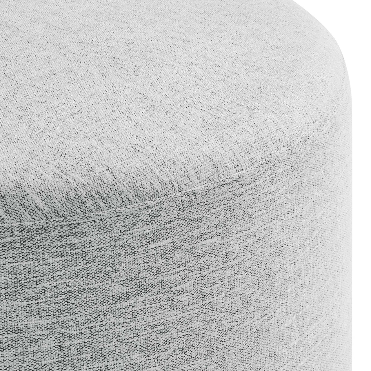 Calyx Round Pouf, Small, Light Gray
