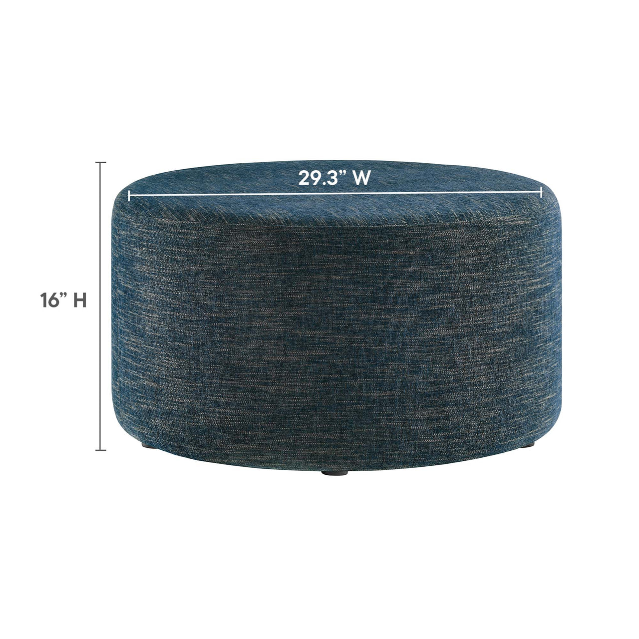 Calyx Round Pouf, Medium, Azure