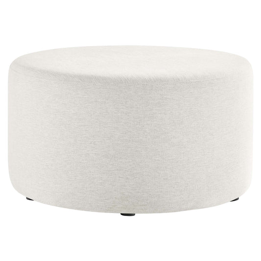 Calyx Round Pouf, Medium, Ivory