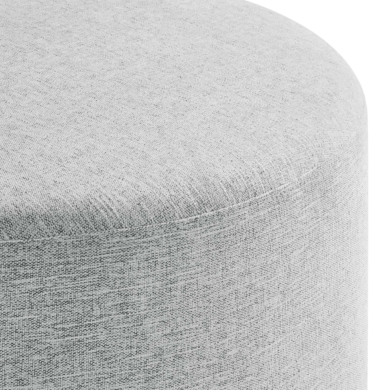 Calyx Round Pouf, Medium, Light Gray