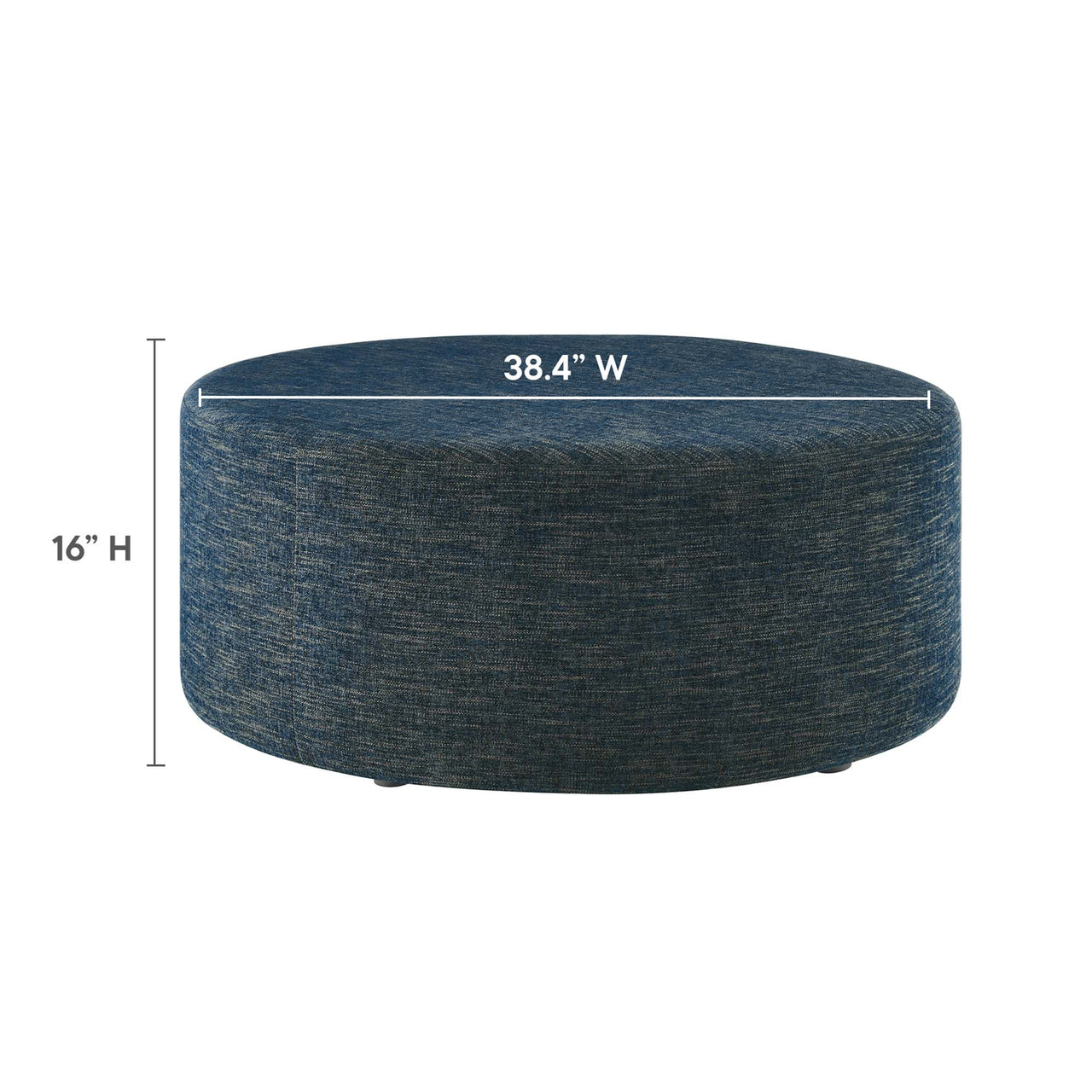 Calyx Round Pouf, Large, Azure
