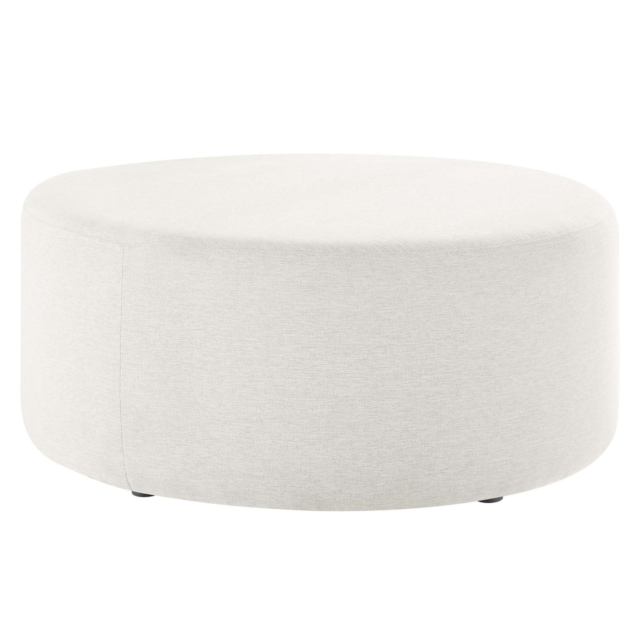 Calyx Round Pouf, Large, Ivory