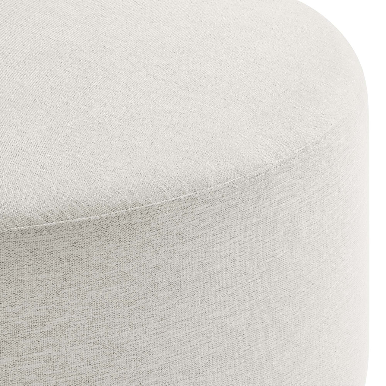 Calyx Round Pouf, Large, Ivory