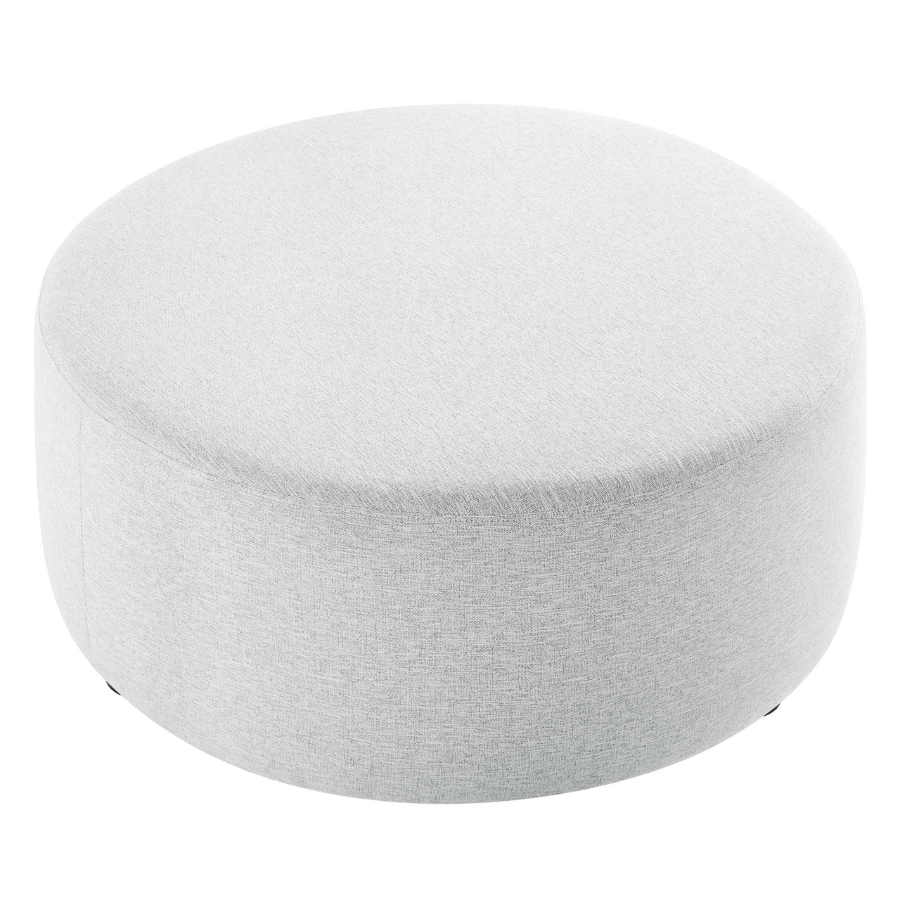 Calyx Round Pouf, Large, Light Gray