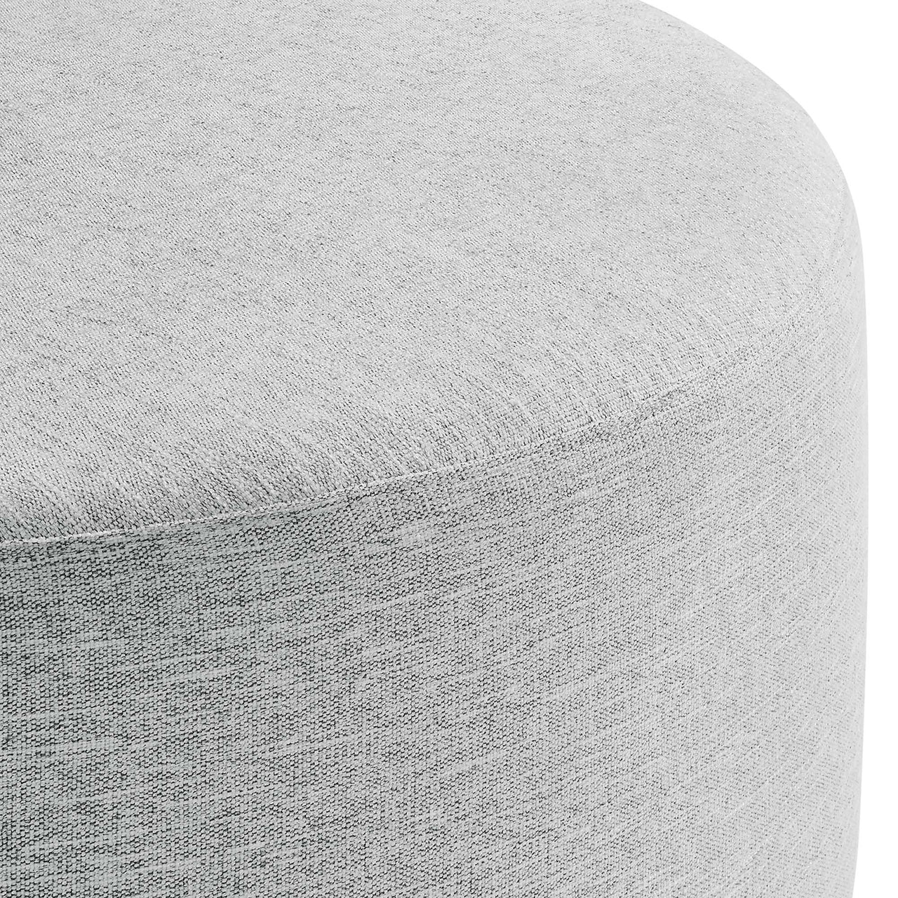 Calyx Round Pouf, Large, Light Gray