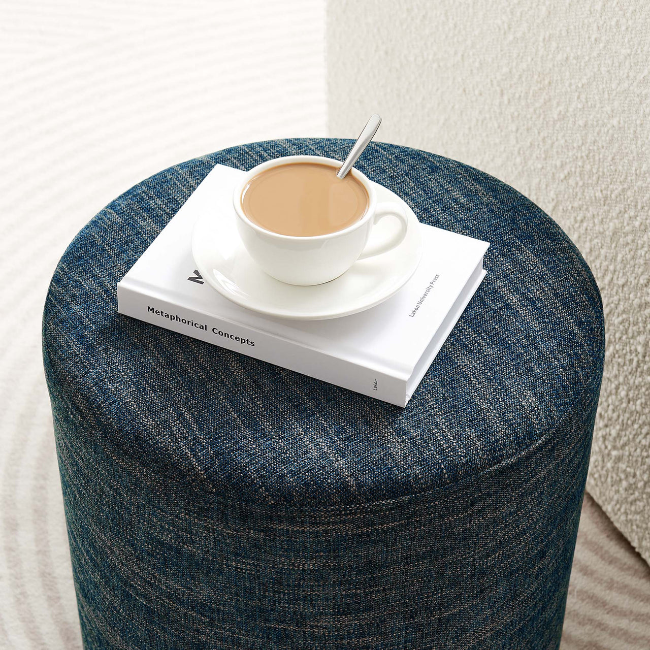 Calyx Round Stool | Side Table, Azure