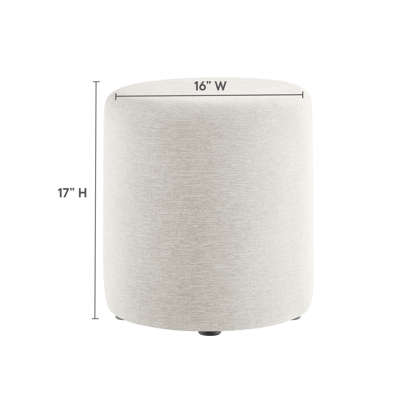 Calyx Round Stool | Side Table, Ivory