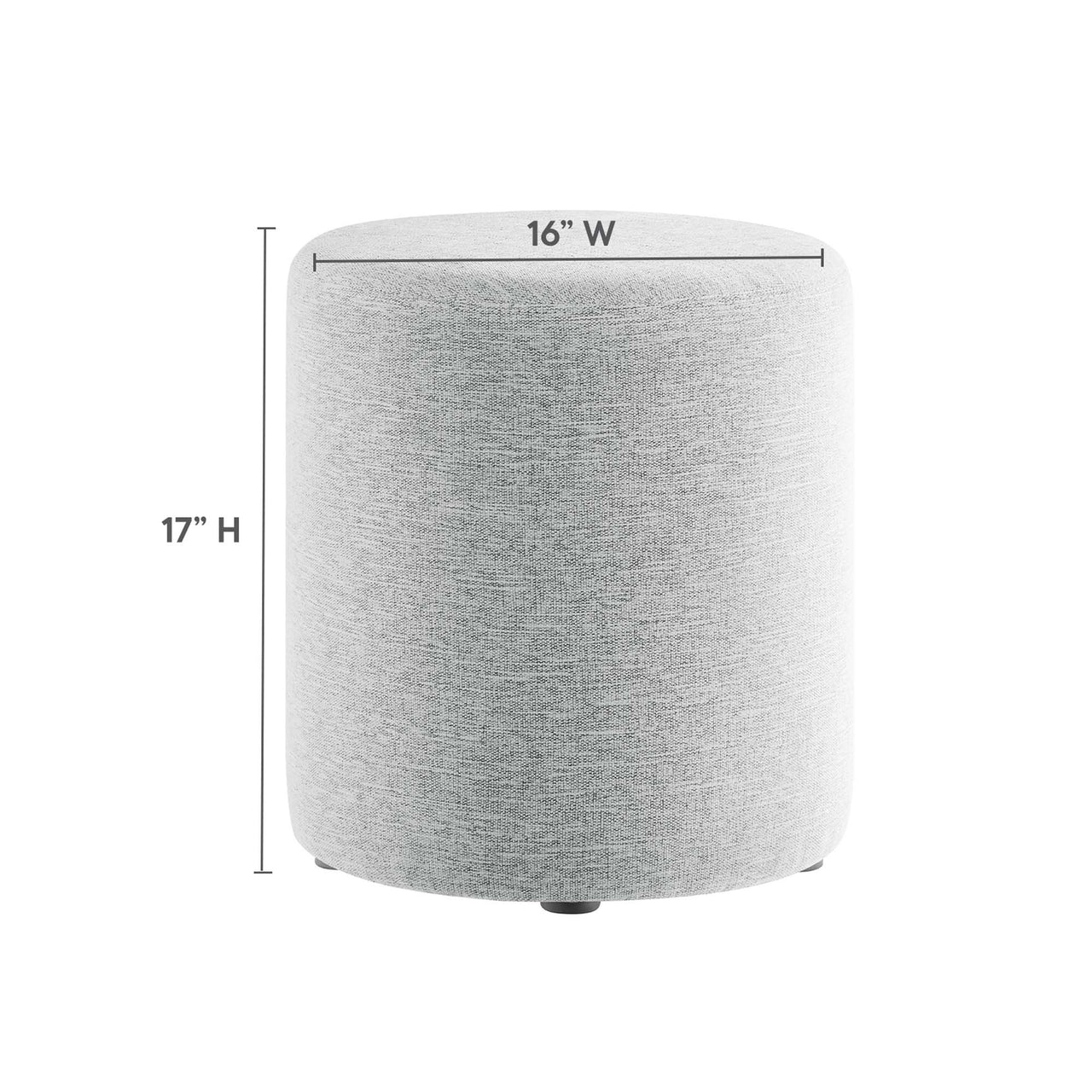 Calyx Round Stool | Side Table, Light Gray