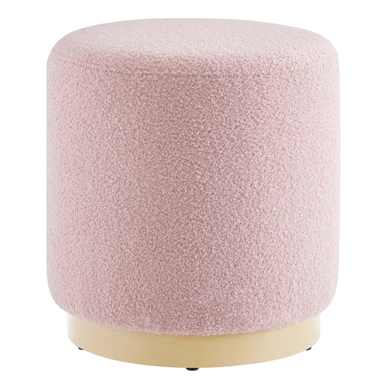 Ardena Round Sherpa Ottoman | Side Table, Blossom & Cream