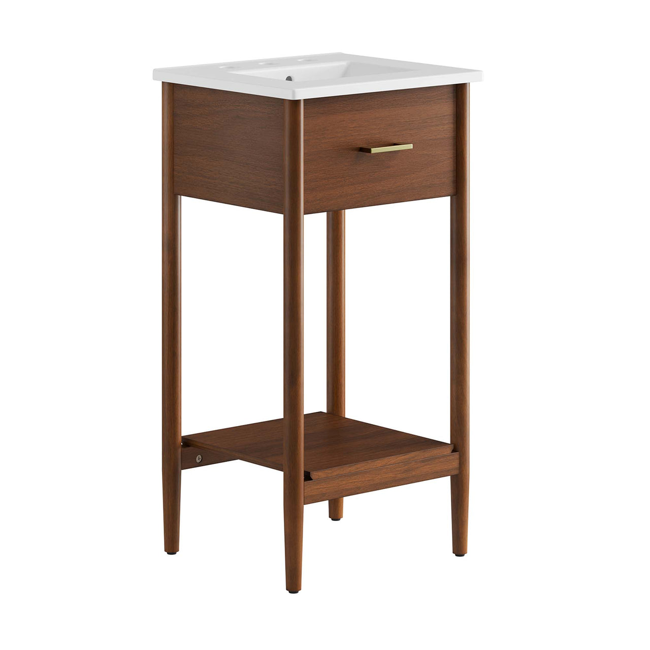 Zephyrine Vanity Unit, Extra Small, Walnut & White