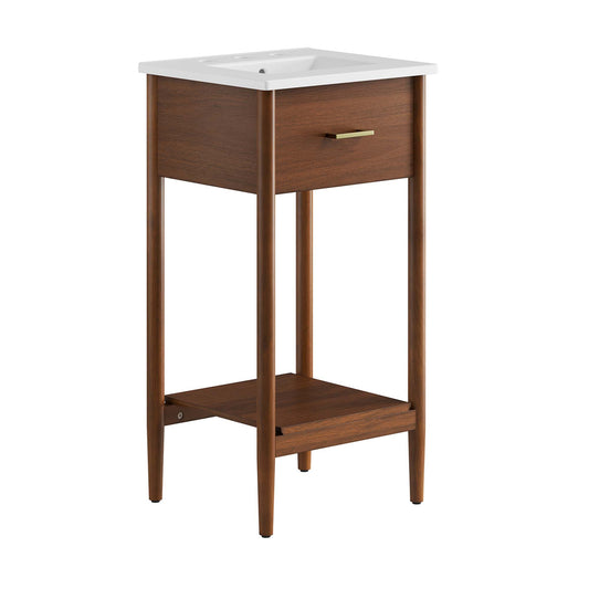 Zephyrine Vanity Unit, Extra Small, Walnut & White