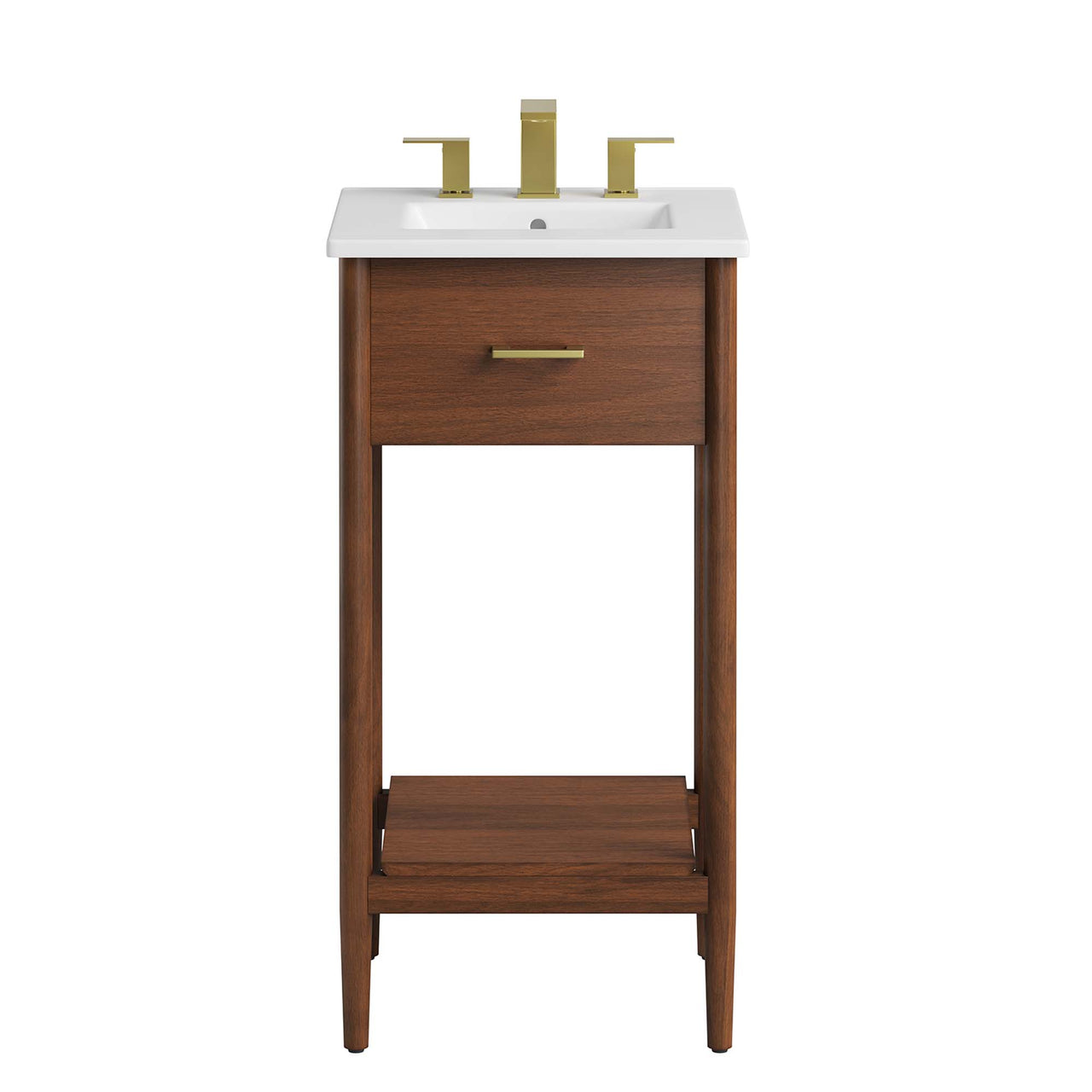Zephyrine Vanity Unit, Extra Small, Walnut & White