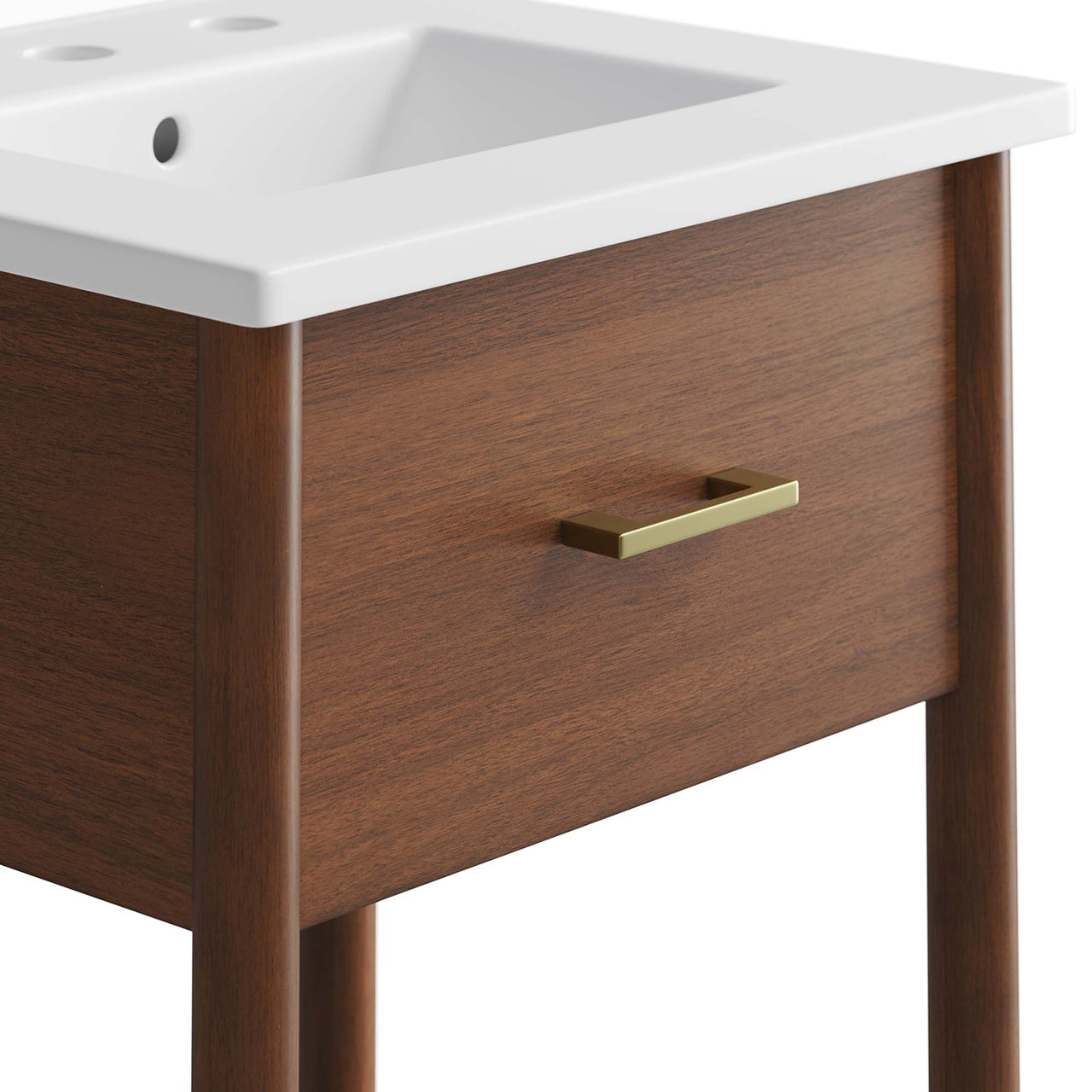 Zephyrine Vanity Unit, Extra Small, Walnut & White