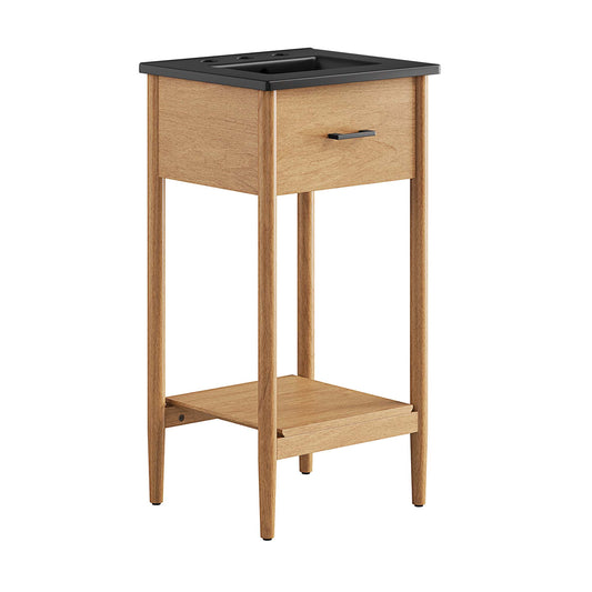 Zephyrine Vanity Unit, Extra Small, Natural Wood & Black